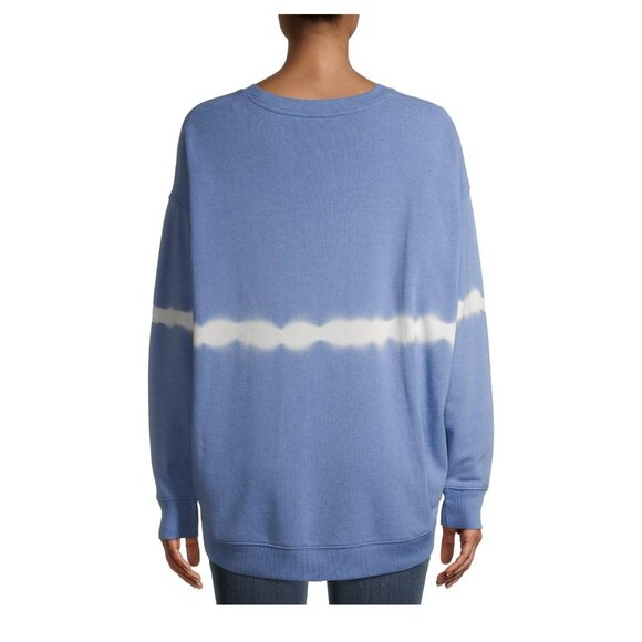 NWT Time and Tru Women's Crewneck Tunic Tie Dye Long Sleeve Sweatshirt SZ Medium - Picture 3 of 5